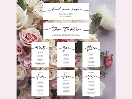 Table Plan - Framed - Bespoke
